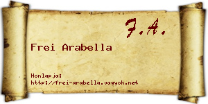 Frei Arabella névjegykártya